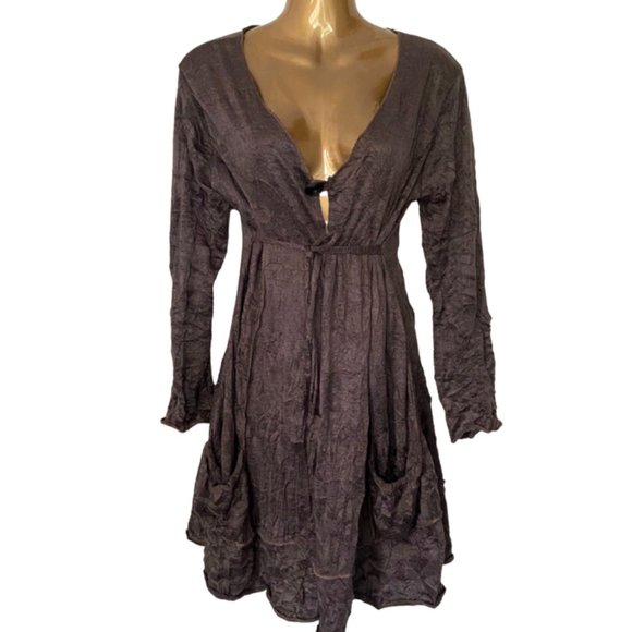 Boho French Long Cardigan Dress | Made in France | Festival Weekend Wear - Picture 1 of 6